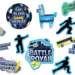Battle Royale Multicolor Party Cutouts - 12 Count (Party Supplies)