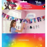Trolls World Tour 'Happy Birthday' Banner - 2 Count (Party Supplies)